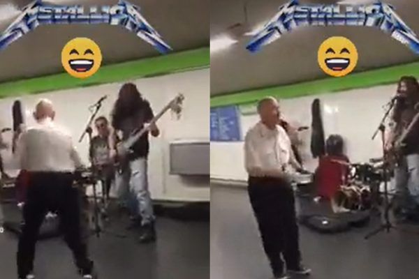 Anciano baila al ritmo de "Master Of Puppets" de Metallica