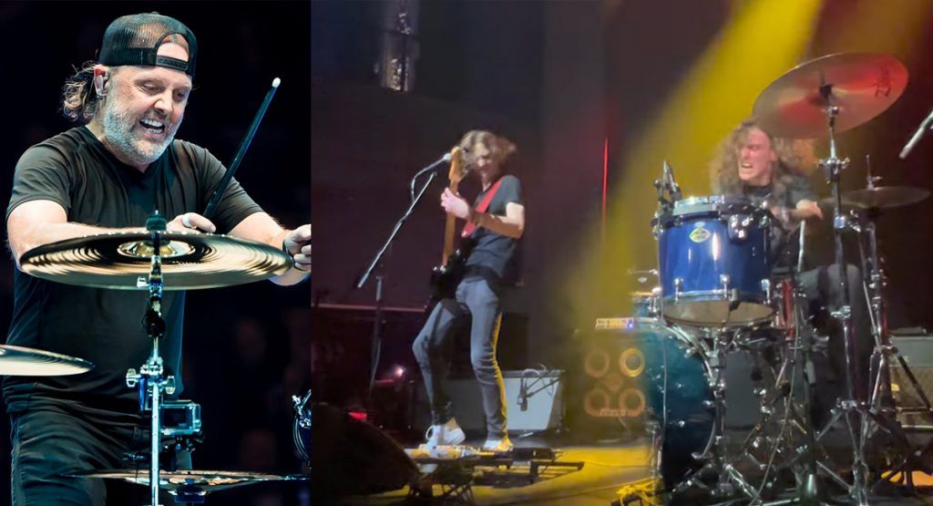 Mira a los hijos de Lars Ulrich tocar en el concierto de Metallica