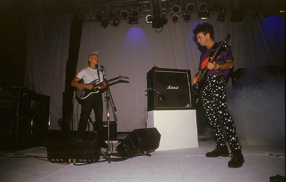 Flavio Etcheto junto a Gustavo Cerati