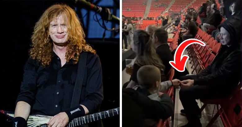 Mira a Dave Mustaine (Megadeth) camuflarse entre sus fans y regalar púas de guitarra a niños