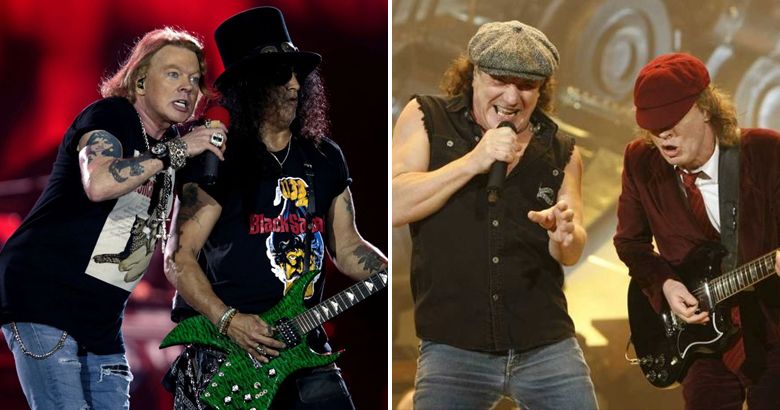 Mira a Guns N' Roses hacer un cover de AC/DC nunca antes mostrado en conciertos